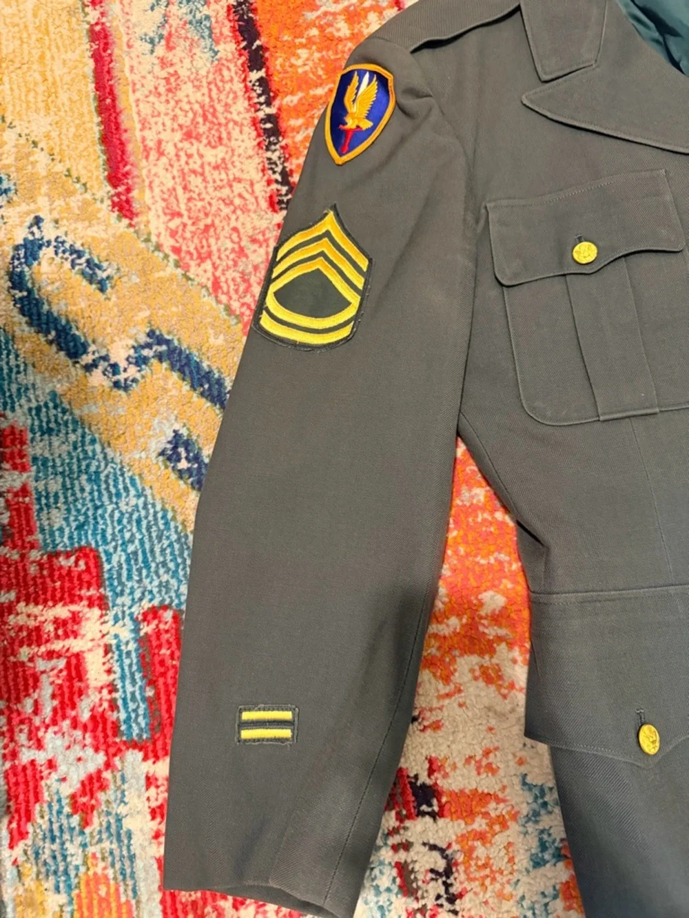 Vintage WWII U.S. Army Enlisted Dress Jacket (Class A) Original Military Uniform